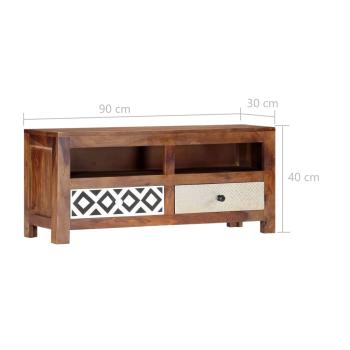 TV-Schrank 90x30x40 cm Massivholz Akazie