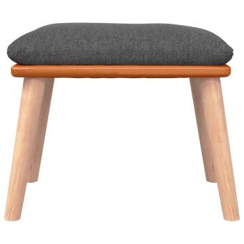Fußhocker Dunkelgrau 45x29,5x35 cm Stoff und Kunstleder