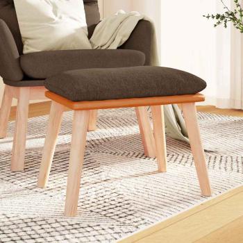 ARDEBO.de - Fußhocker Braun 45x29,5x35 cm Stoff und Kunstleder