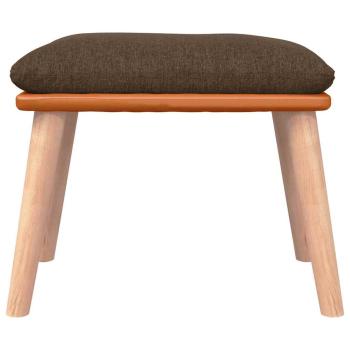 Fußhocker Braun 45x29,5x35 cm Stoff und Kunstleder