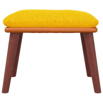 Fußhocker Senfgelb 45x29,5x35 cm Stoff und Kunstleder