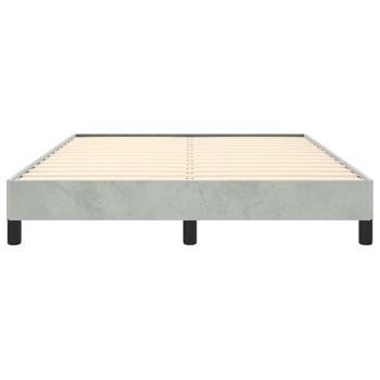 Bettgestell ohne Matratze Hellgrau 137x190 cm Vollvelours