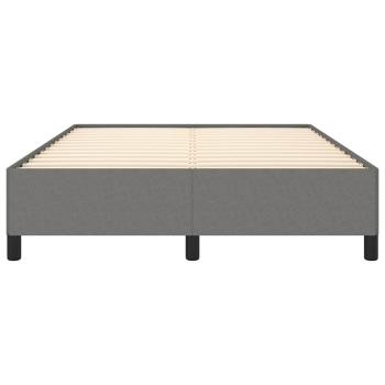 Bettgestell ohne Matratze Dunkelgrau 137x190 cm Stoff