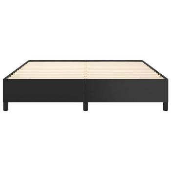 Bettgestell ohne Matratze Schwarz 152x203 cm Queen Kunstleder