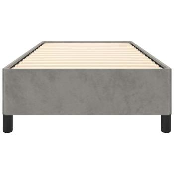 Bettgestell ohne Matratze Hellgrau 100x203 cm Twin XL Samt