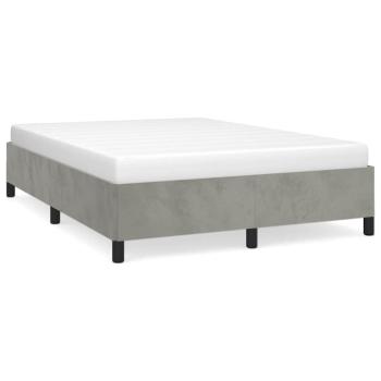 Bettgestell ohne Matratze Hellgrau 152x203 cm Queen-Size Samt