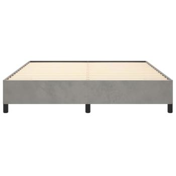 Bettgestell ohne Matratze Hellgrau 193x203 cm King-Size Samt