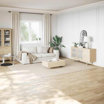 ARDEBO.de - Shaggy-Teppich Cremeweiß 240x340 cm Polyester