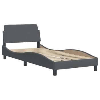 Bettgestell Dover Dunkelgrau 90x190 cm Samt