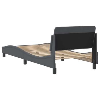 Bettgestell Dover Dunkelgrau 90x190 cm Samt