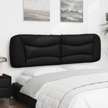 Kopfteilkissen Schwarz 180 cm Kunstleder