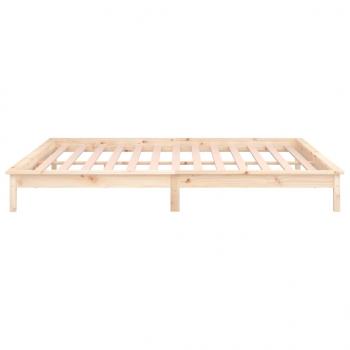Massivholzbett mit LEDs 135x190 cm