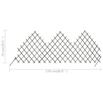 Garten-Rankzaun 5 Stk. 170x75 cm Weide