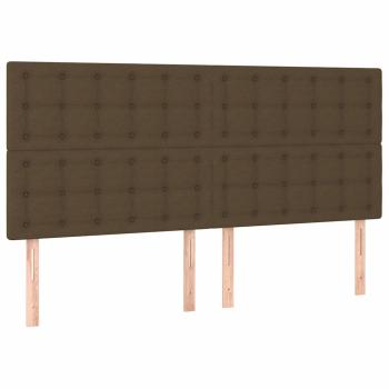 Kopfteil Dunkelbraun 160 x 5 x 118/128 cm Stoff