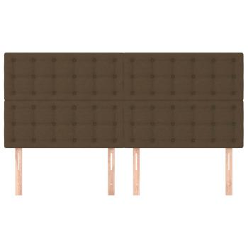 Kopfteil Dunkelbraun 160 x 5 x 118/128 cm Stoff