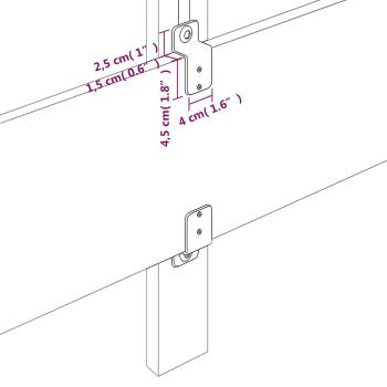 Kopfteil Dunkelbraun 160 x 5 x 118/128 cm Stoff