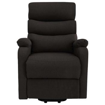 Massagesessel mit Aufstehhilfe Dunkelbraun Stoff