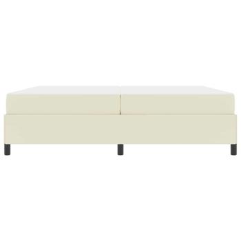 Bettrahmen mit Matratze Creme 200 x 200 cm Stoff