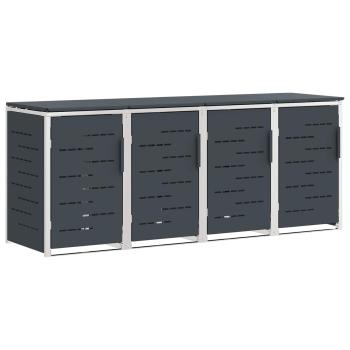 Mülltonnenbox for 4 Bins 240L Edelstahl Anthrazit