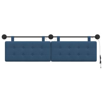 Hängendes Kopfteil Mit LED Licht Blau Stoff
