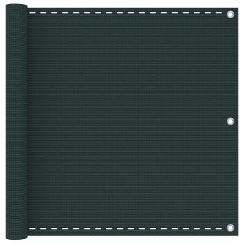 ARDEBO.de - Balkonsichtschutz Dunkelgrün 90 x 1000 cm HDPE und Aluminium