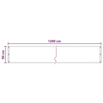 Balkonsichtschutz Dunkelgrün 90 x 1200 cm HDPE und Aluminium