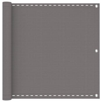 ARDEBO.de - Balkonsichtschutz Hellgrau 120 x 300 cm HDPE und Aluminium