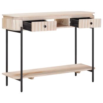 Handgefertigter Beistelltisch Weiß 100 x 30 x 76 cm