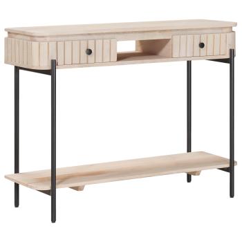 Handgefertigter Beistelltisch Weiß 100 x 30 x 76 cm