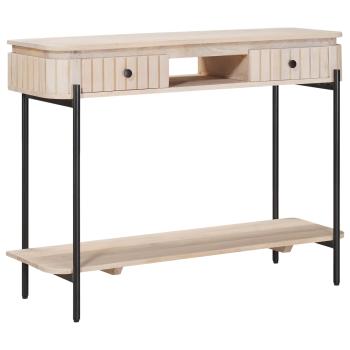 Handgefertigter Beistelltisch Weiß 100 x 30 x 76 cm