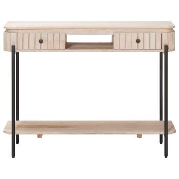 Handgefertigter Beistelltisch Weiß 100 x 30 x 76 cm
