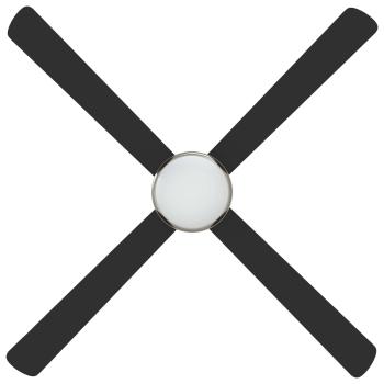 Deckenventilator mit Licht und Fernbedienung Ø 130 cm Schwarz