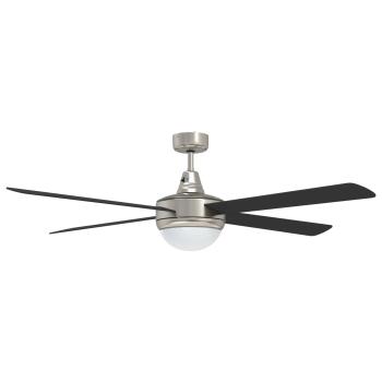 Deckenventilator mit Licht und Fernbedienung Ø 130 cm Schwarz