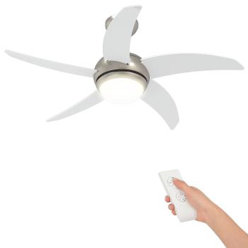 Deckenventilator mit Licht und Fernbedienung Ø 110 cm Weiß