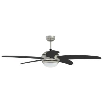 Deckenventilator mit Licht und Fernbedienung Ø 130 cm Schwarz