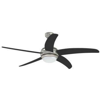 Deckenventilator mit Licht und Fernbedienung Ø 130 cm Schwarz