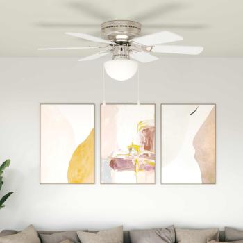 ARDEBO.de - Deckenventilator mit Licht Ø 82 cm Weiß