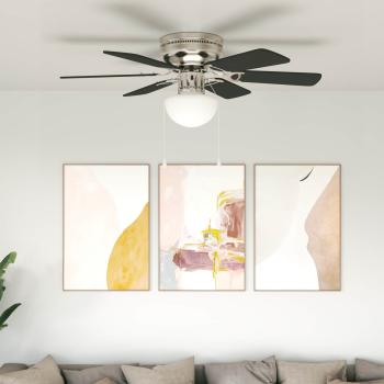 ARDEBO.de - Deckenventilator mit Licht Ø 82 cm Schwarz