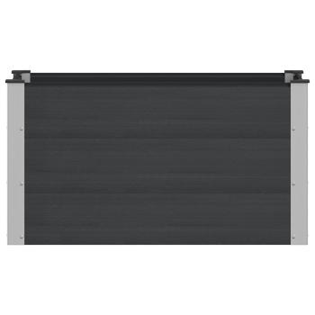 Hochbeet Schwarz 100 x 50 x 54 cm WPC und Aluminium