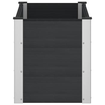 Hochbeet Schwarz 100 x 50 x 54 cm WPC und Aluminium