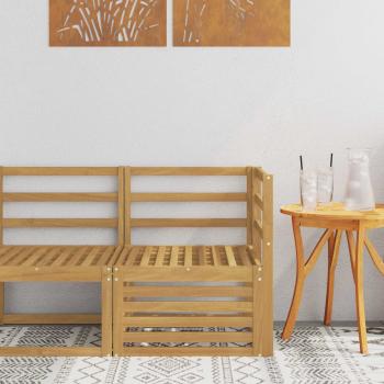 ARDEBO.de - Outdoor Ecksofa Massivholz Akazie Weiß 63 x 63 x 73 cm
