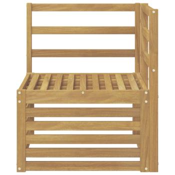 Outdoor Ecksofa Massivholz Akazie Weiß 63 x 63 x 73 cm