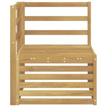 Outdoor Ecksofa Massivholz Akazie Weiß 63 x 63 x 73 cm