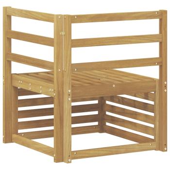 Outdoor Ecksofa Massivholz Akazie Weiß 63 x 63 x 73 cm