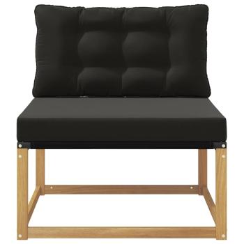 Outdoor Mittelsofa mit Kissen Weiß 79 x 83 x 73 cm Stahl