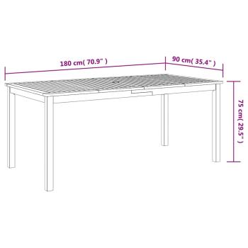 Garten Essgruppe 7 Stk. Grau Massivholz Akazie