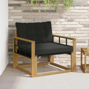 ARDEBO.de - Outdoor-Sofagarnitur Massives Akazienholz und Textilene Weiß