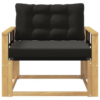 Outdoor-Sofagarnitur Massives Akazienholz und Textilene Weiß