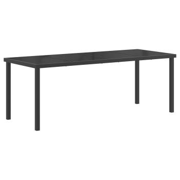 Garten Essgruppe 9 stk. Schwarz und Anthrazit Poly-Rattan