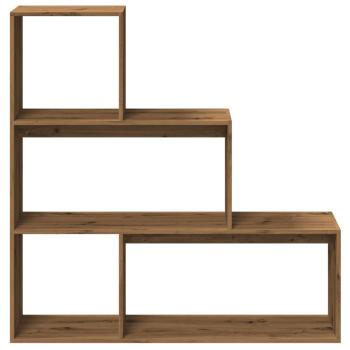 Raumteiler-Bücherregal 3 Stufen Artisan-Eiche 123x29x123 cm